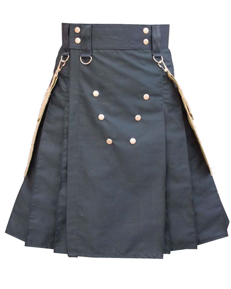 Detachable Pockets Utility Kilt