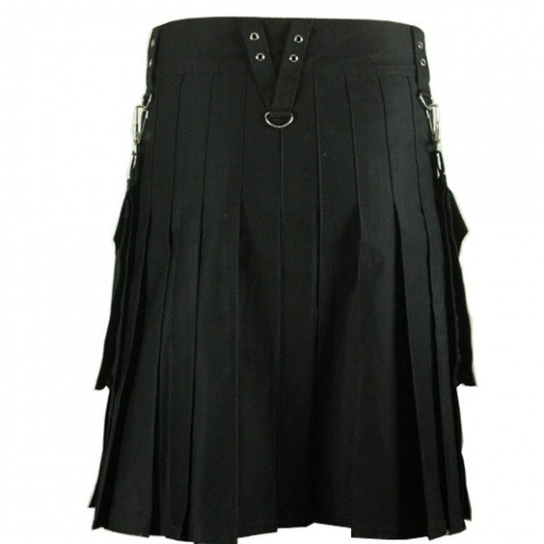 Detachable Pockets Utility Kilt Back