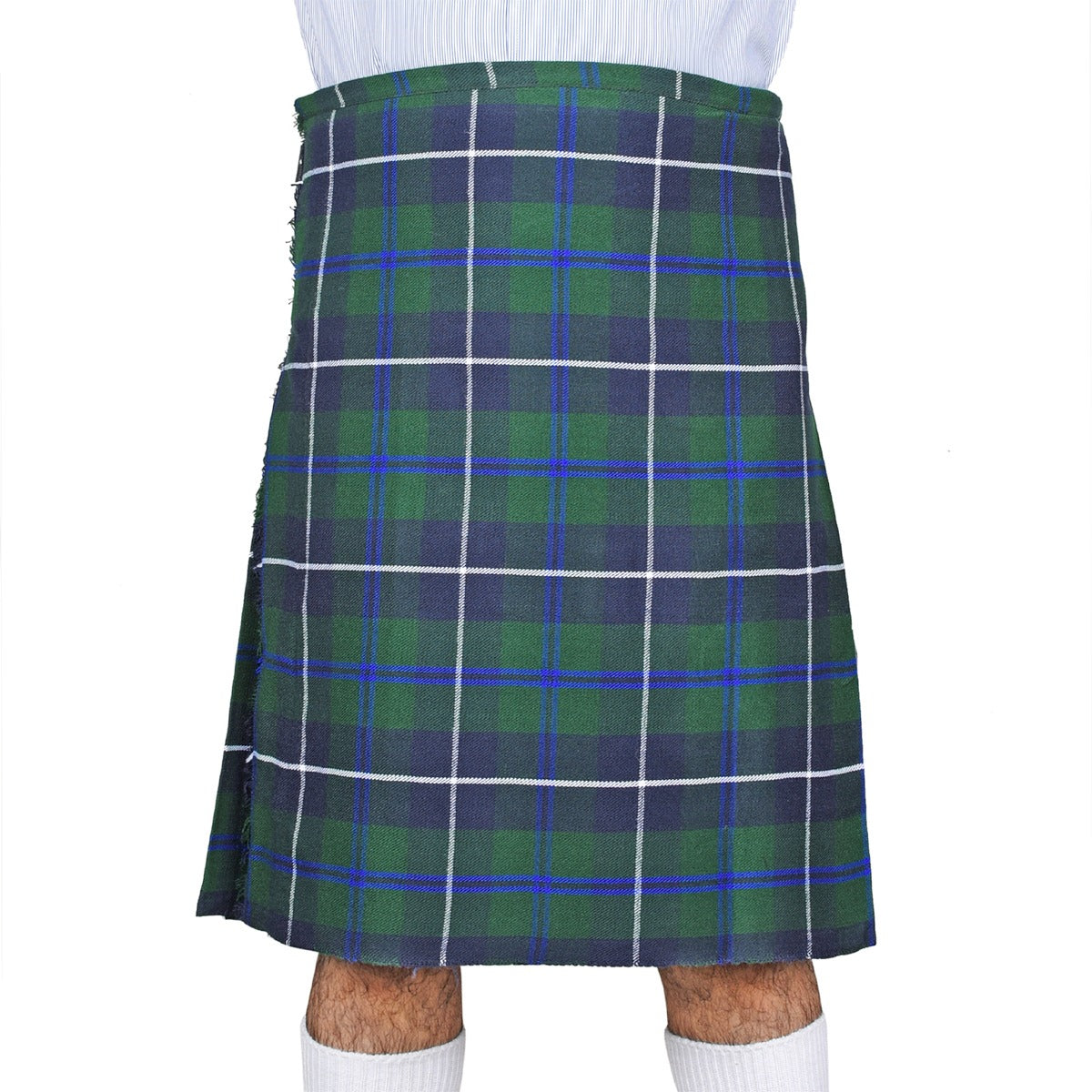 Douglas Green Modern Clan Tartan Kilt Front