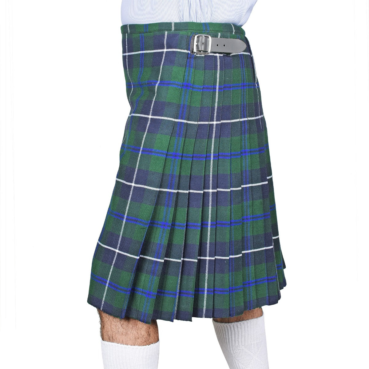 Douglas Green Modern Clan Tartan Kilt Left Side