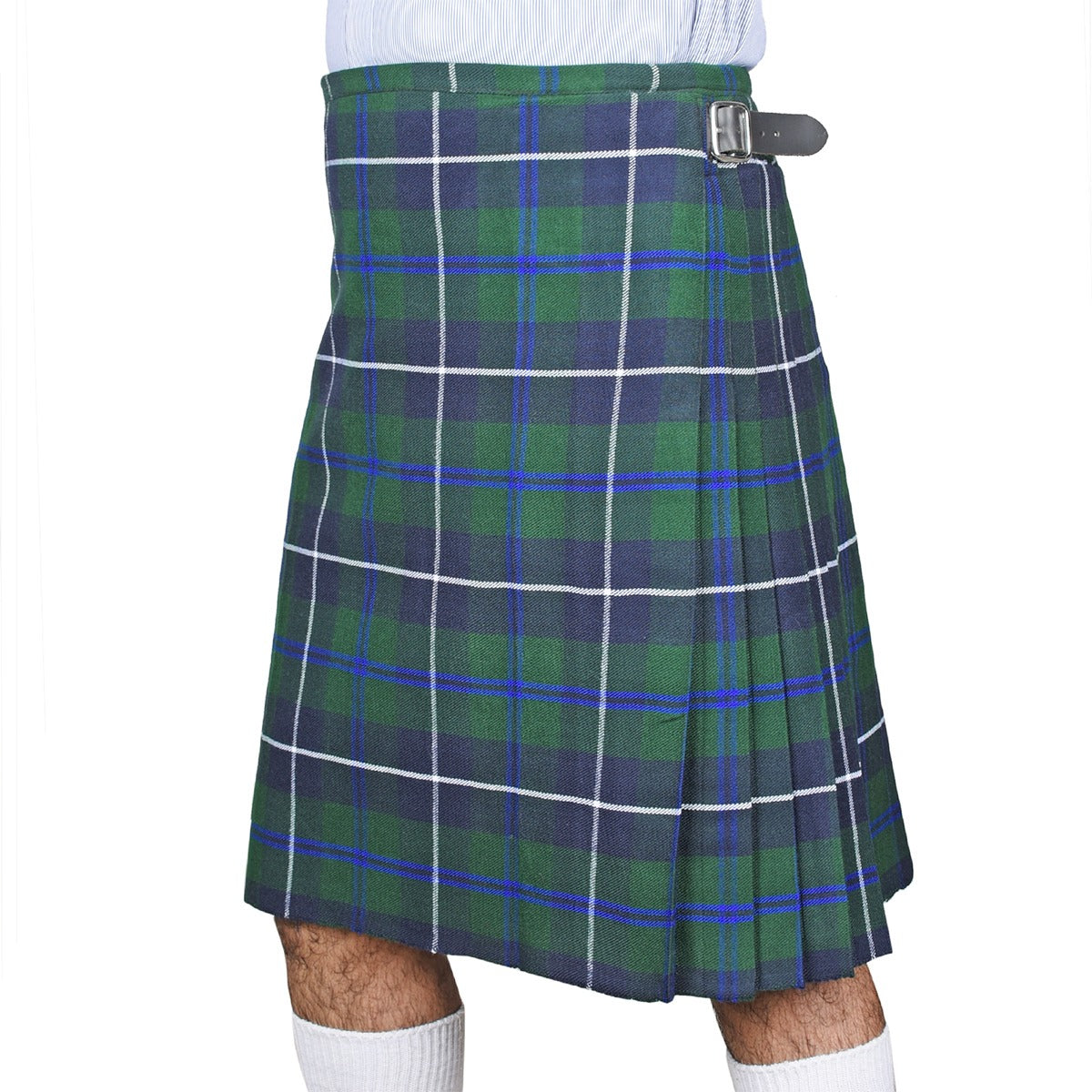 Douglas Green Modern Clan Tartan Kilt Left