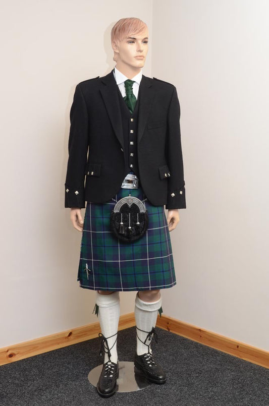 Douglas Green Modern Tartan Argyll Jacket Kilt Outfit