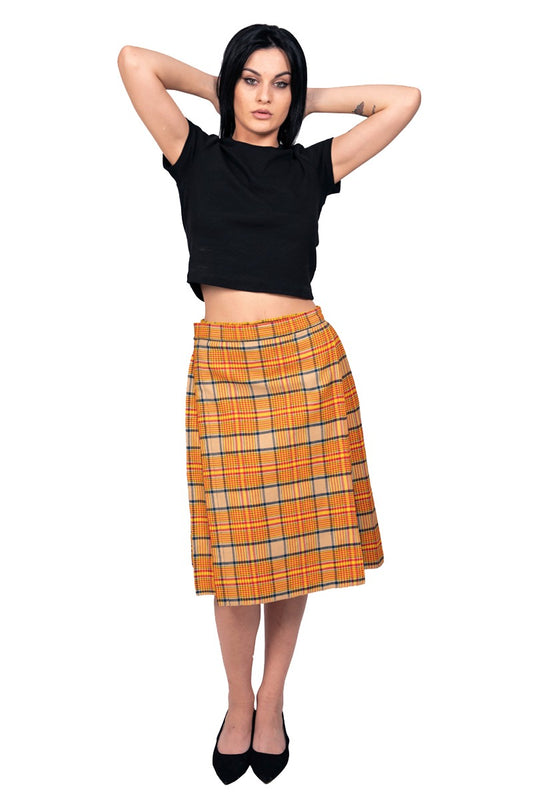 Espana Spanish Tartan Skirt Front