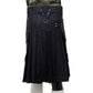 Fashion Black Utility Kilt Back