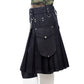 Fashion Black Utility Kilt Left