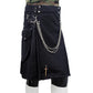 Fashion Black Utility Kilt Right
