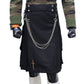 Fashion Black Utility Kilt