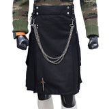 Fashion Black Utility Kilt