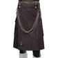 Fashion Brown Utility Kilt for Men
