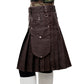 Fashion Brown Utility Kilt for Men