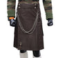Fashion Brown Utility Kilt for Men