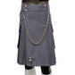 Fashion Grey Utility Kilt Front