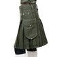 Fashion Olive Green Utility Kilt Left