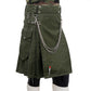 Fashion Olive Green Utility Kilt Right