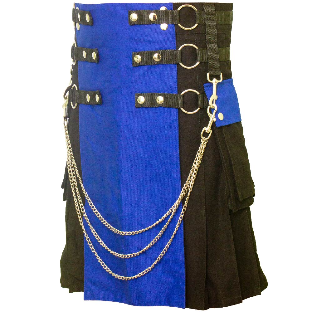 Fashion Tactical Hybrid Kilt Blue And Black