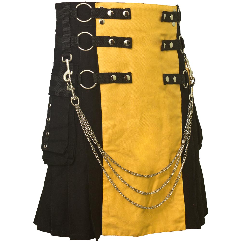 Fashion Tactical Hybrid Kilt Yellow And Black