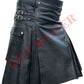 Fetish Leather Kilt Black
