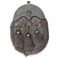 Full Dress Chrome Plated Stag Cantle Gray Rabbit Fur Sporran