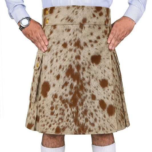  Genuine Cowhide Leather Utility Kilt
