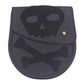 Gothic Black Cowhide Leather Sporran with Black Velvet Front