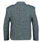 Green And Black Tweed Argyle Jacket with Vest Back