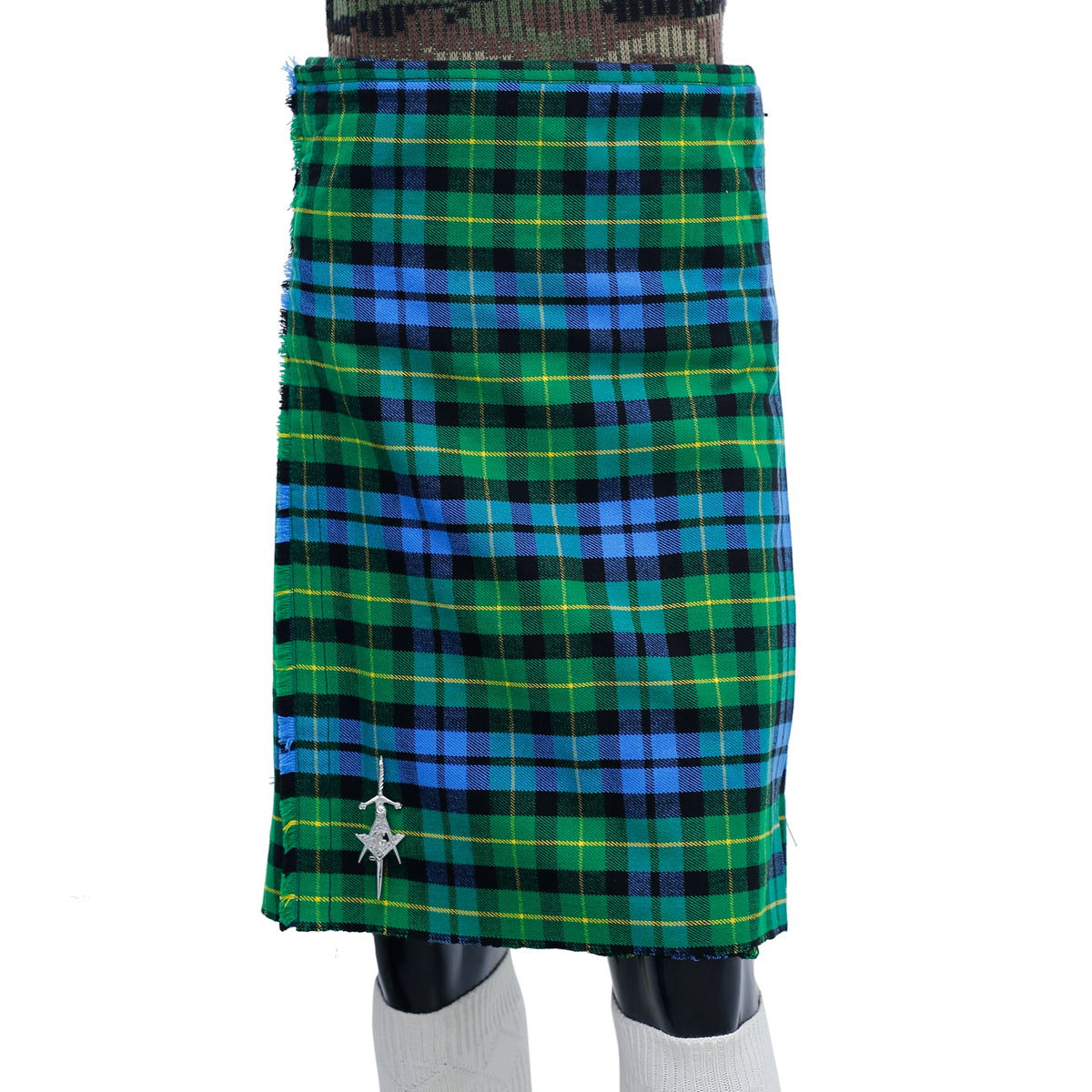 Green Clan Tartan Kilt Front