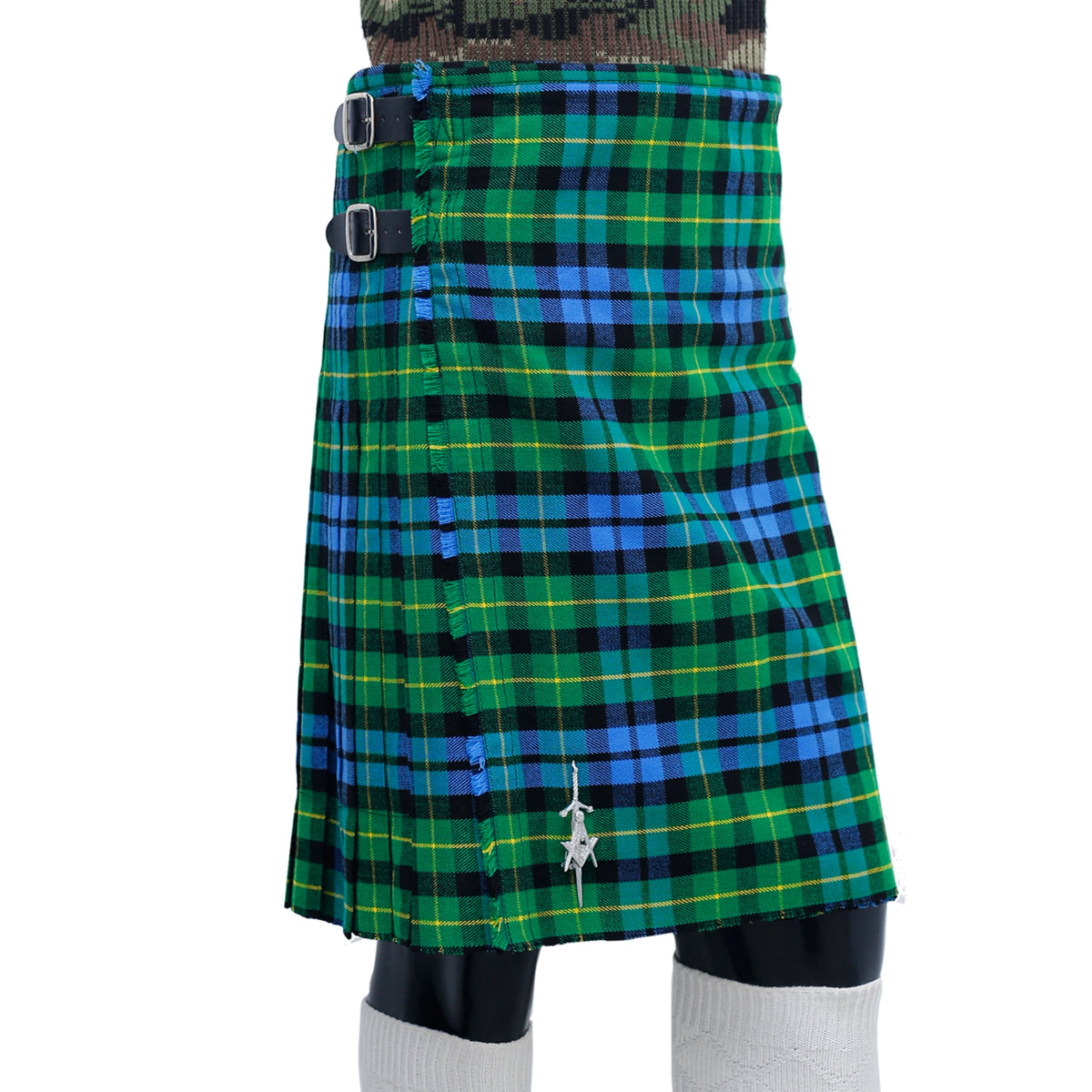 Green Clan Tartan Kilt Right
