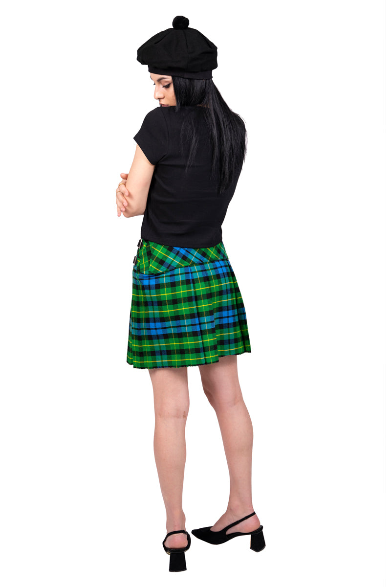 Green Clan Tartan Skirt Back