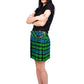 Green Clan Tartan Skirt Left