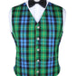 Green Clan Tartan Vest Front
