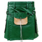 Green Leather Utility Kilt Front