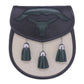 Green Scottish Kilt Semi Dress Bull Leather Sporran