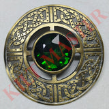 Antique US Marine Kilt Brooch Fly Plaid
