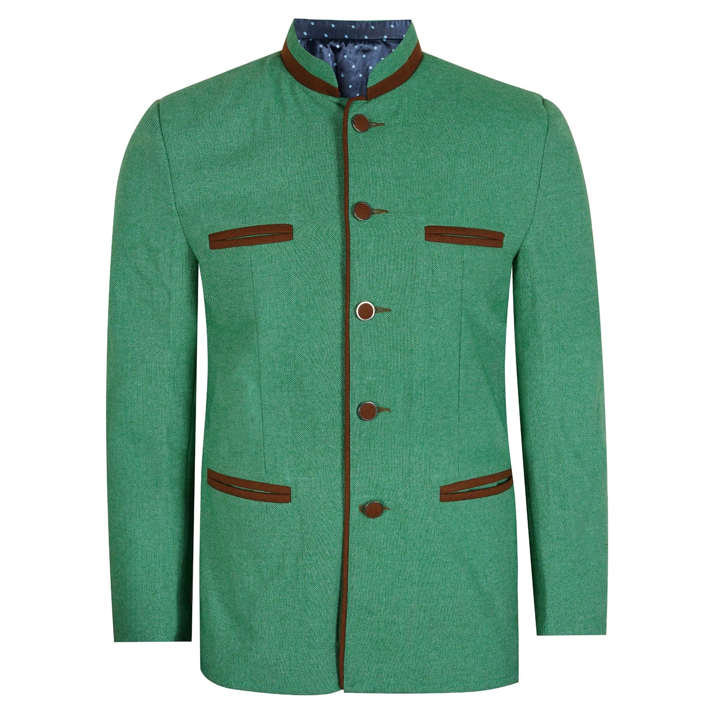Green Tweed Germen Bavarian Trachten Jacket Front
