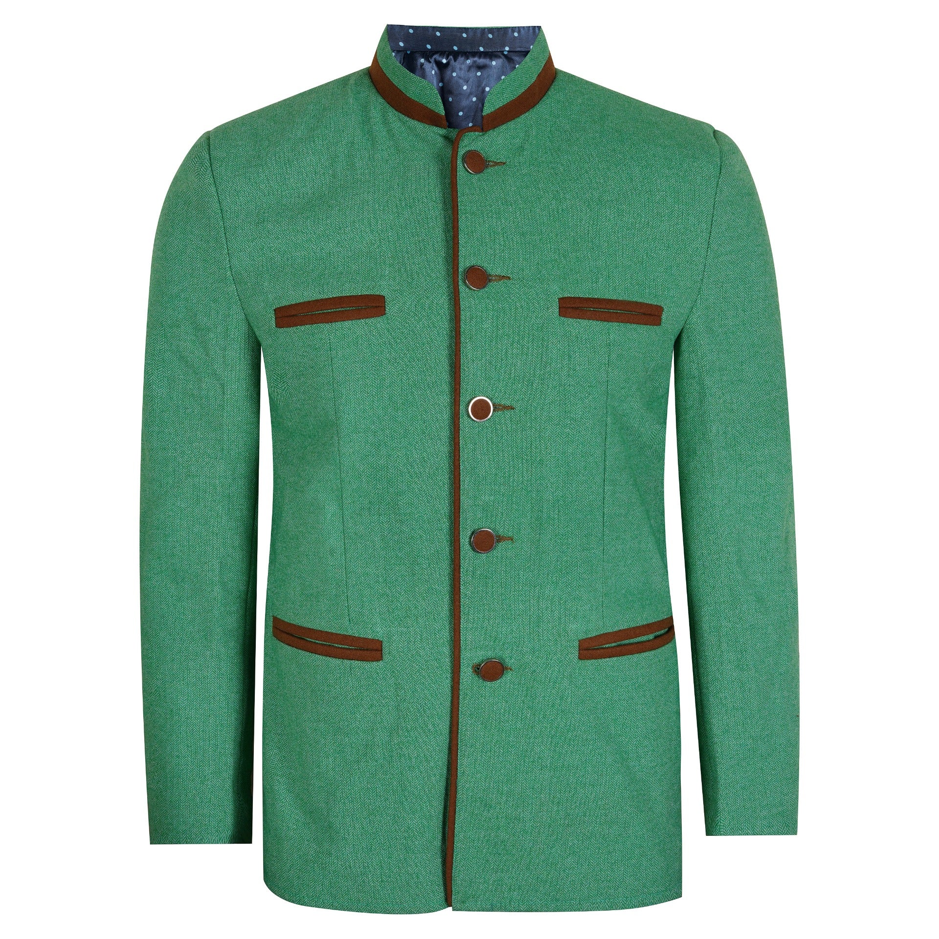 Green Tweed Germen Bavarian Trachten Jacket Front