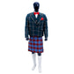 Green Tweed Wool Argyle Jacket with Vest Complete