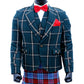 Green Tweed Wool Argyle Jacket with Vest Main