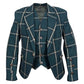 Green Tweed Wool Argyle Jacket with Vest