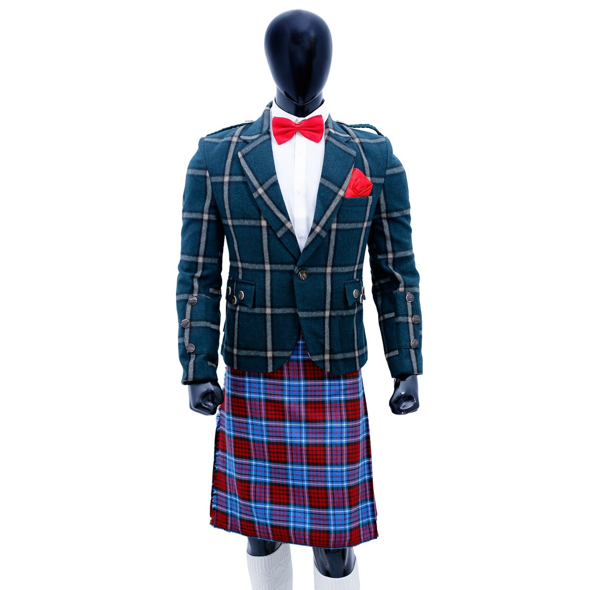 Green Tweed Wool Argyle Jacket 