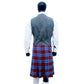 Green Tweed Wool Vest Back