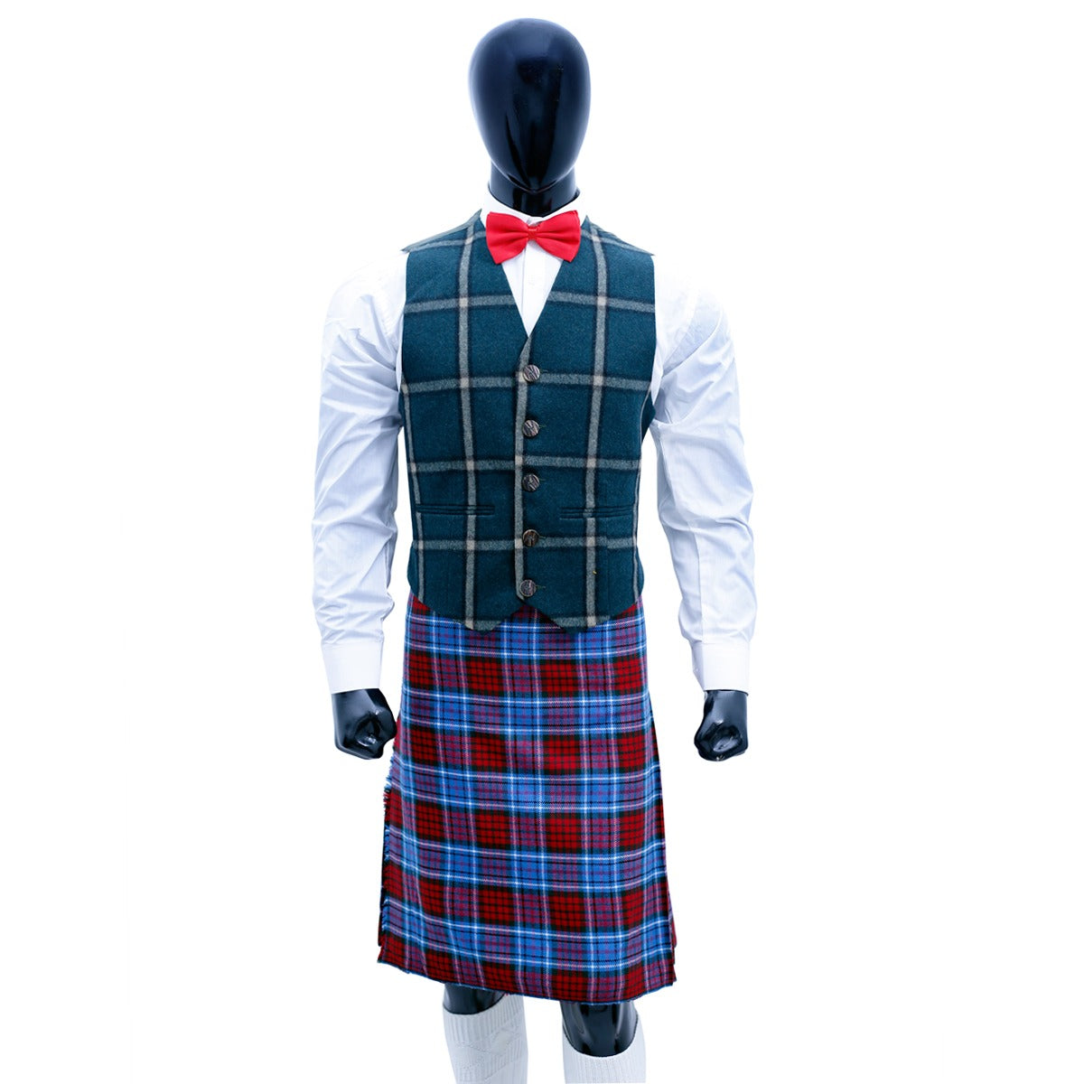 Green Tweed Wool Vest