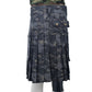 Grey Camouflage Utility Kilt Back