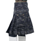 Grey Camouflage Utility Kilt Left
