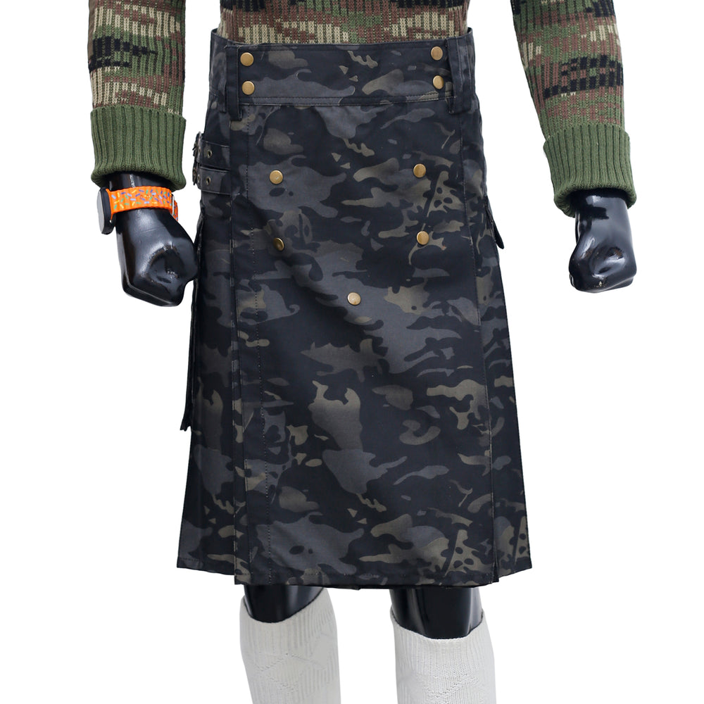 Grey Camouflage Utility Kilt
