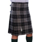 Grey Highlander Tartan Kilt Right