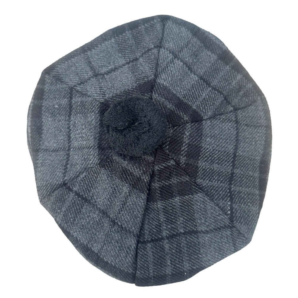 Grey Night Tartan Hat Front
