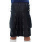 Grey Watch and Black Hybrid Kilt Back