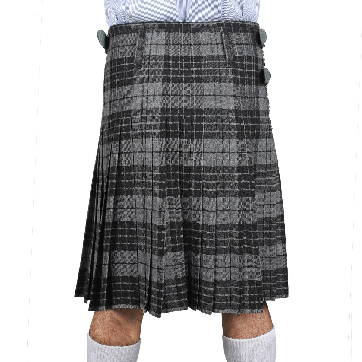 Grey Watch Tartan Kilt Back