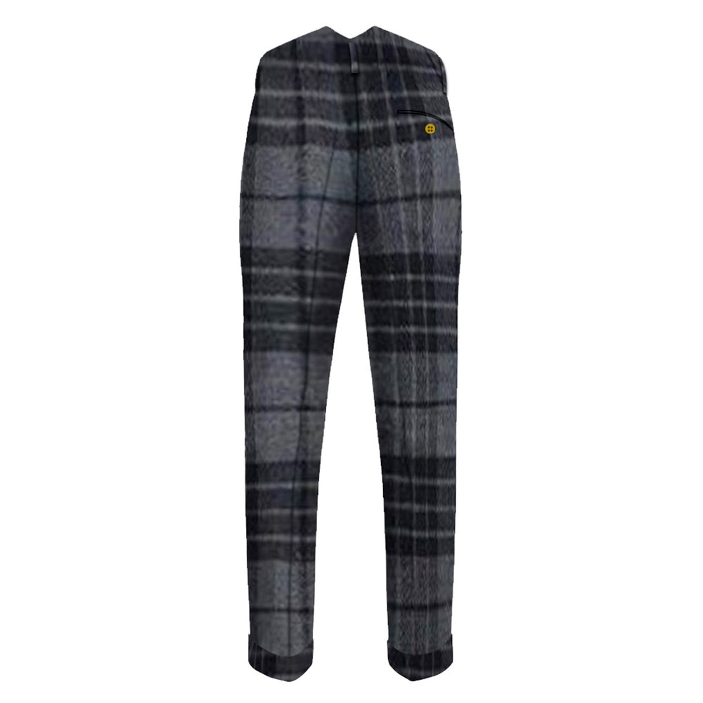 Grey Watch Tartan Trouser Back