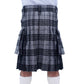 Grey Watch Tartan Utility Kilt with Leather Straps Back